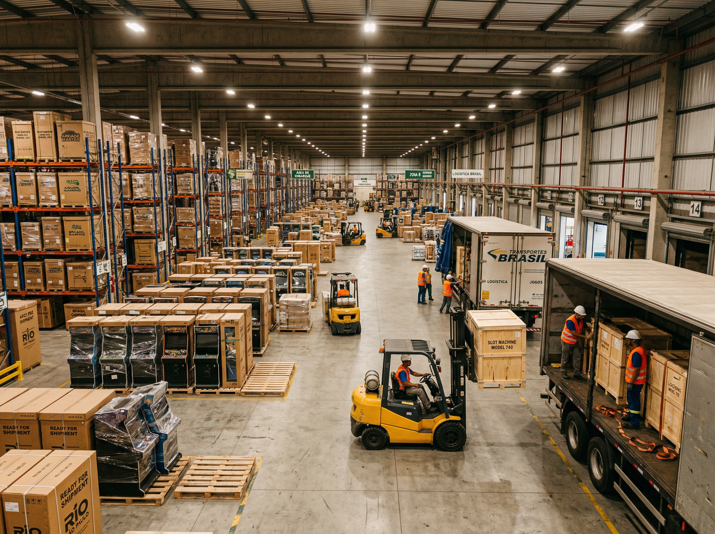 Centro logístico DreamsOFT com equipamentos